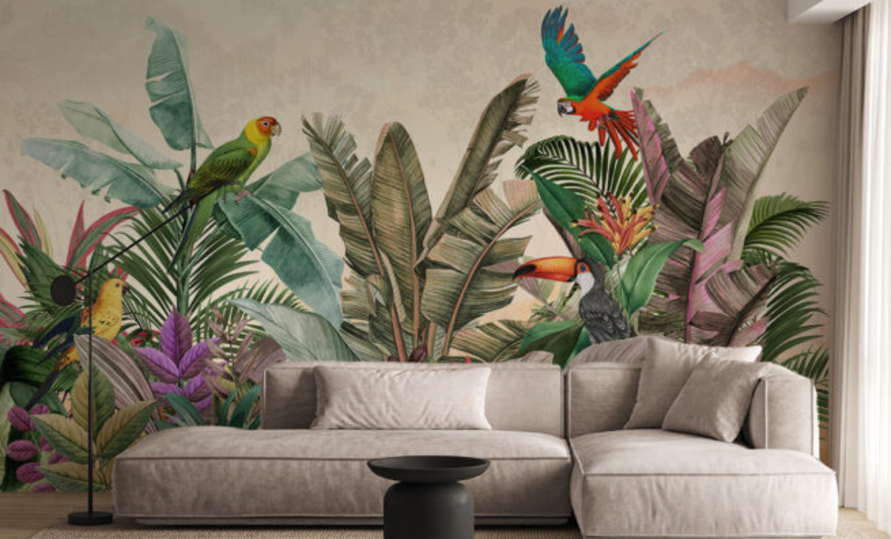 Best Tropical Wallpaper Design Ideas for Jungle Look in Home