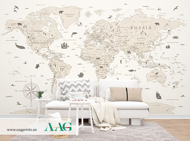 World Map II - Wallpaper Dubai