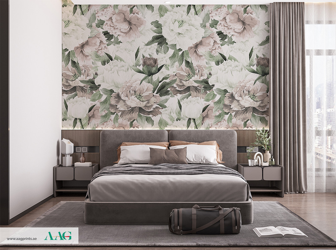 Blush Floral Mural Dubai